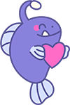 Icon of a little fish
