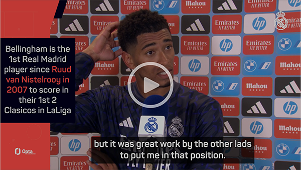 Football player Jude Bellingham in an interview